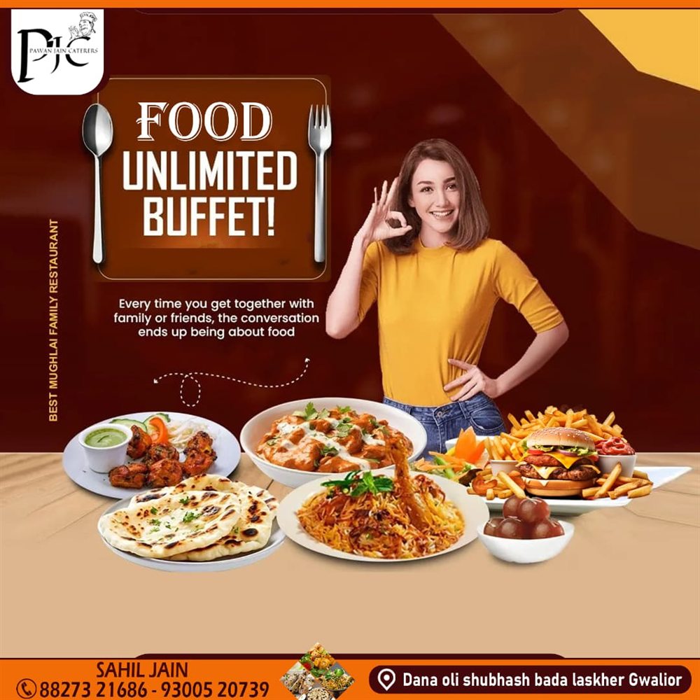 Unlimited buffet food spread